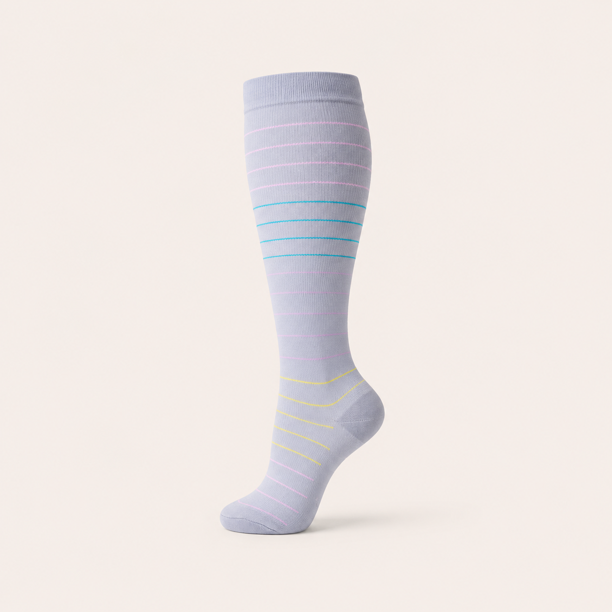 Clinical Compression – Wide Calf: Pastel Lines