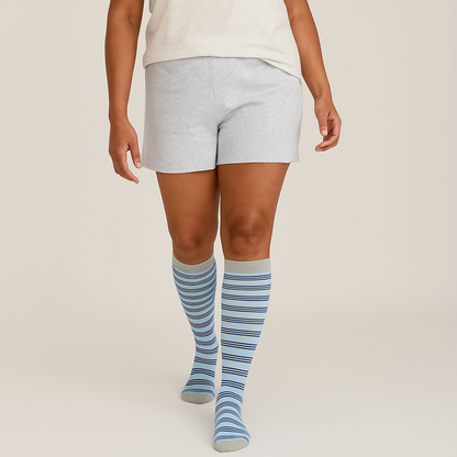 Clinical Compression – Ice Grey Stripes