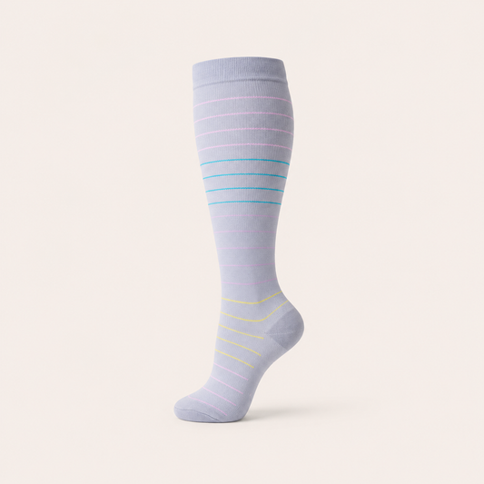 Clinical Compression – Wide Calf: Pastel Lines