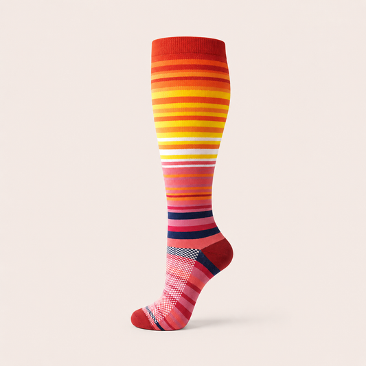 Clinical Compression – Wide Calf: Sunset Stripes