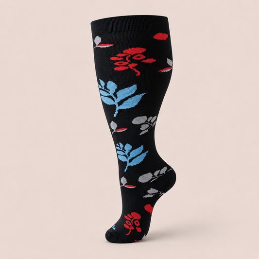 Clinical Compression – Wide Calf: Midnight Bloom
