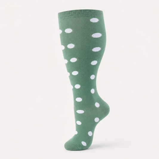 Clinical Compression – Wide Calf: Sage Dots